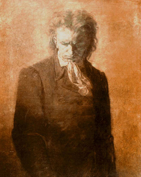 インパクトの強い晩年のベートーヴェンの肖像画。
