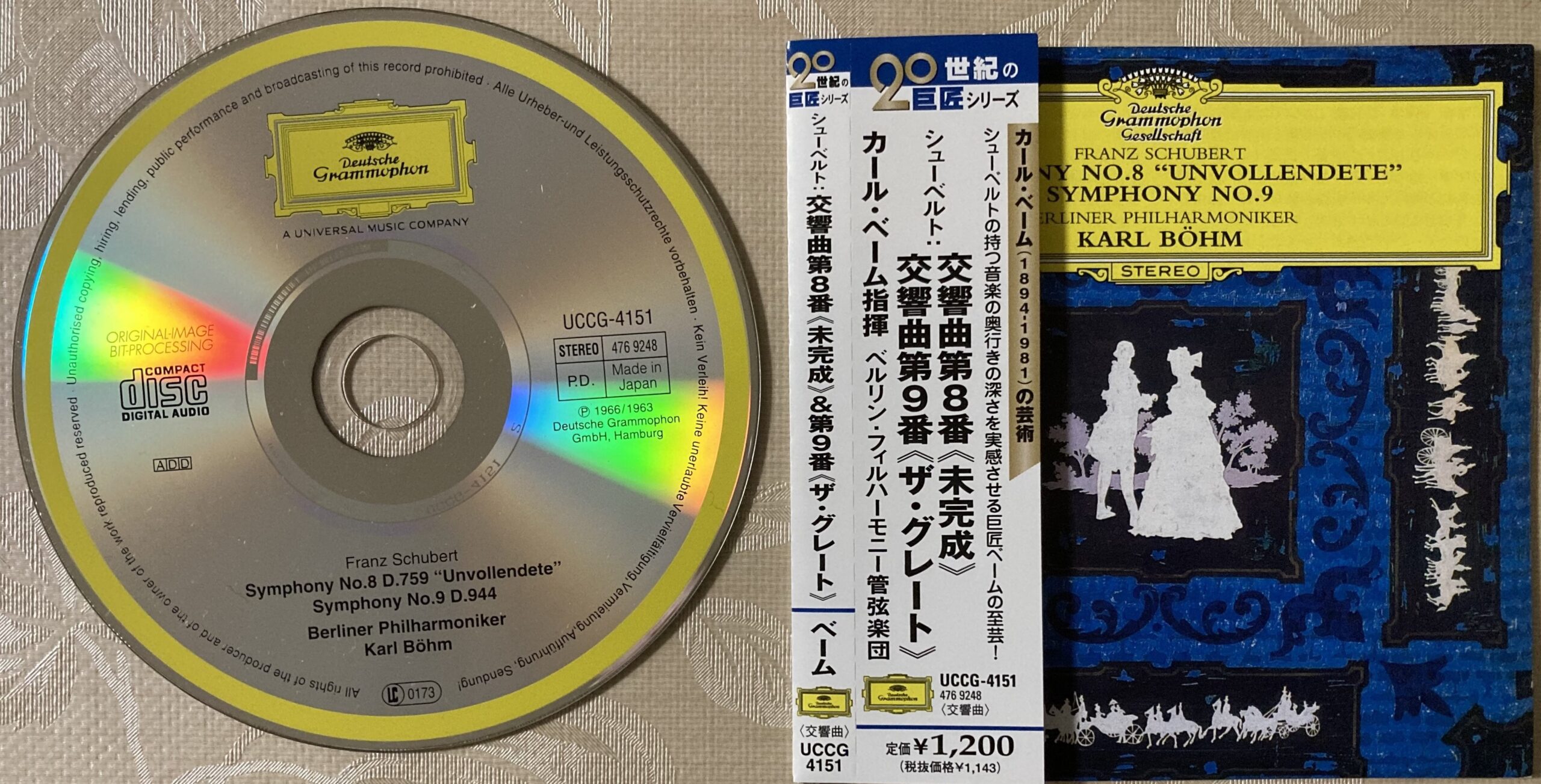 ベーム盤のジャケット写真とＣＤ本体の写真