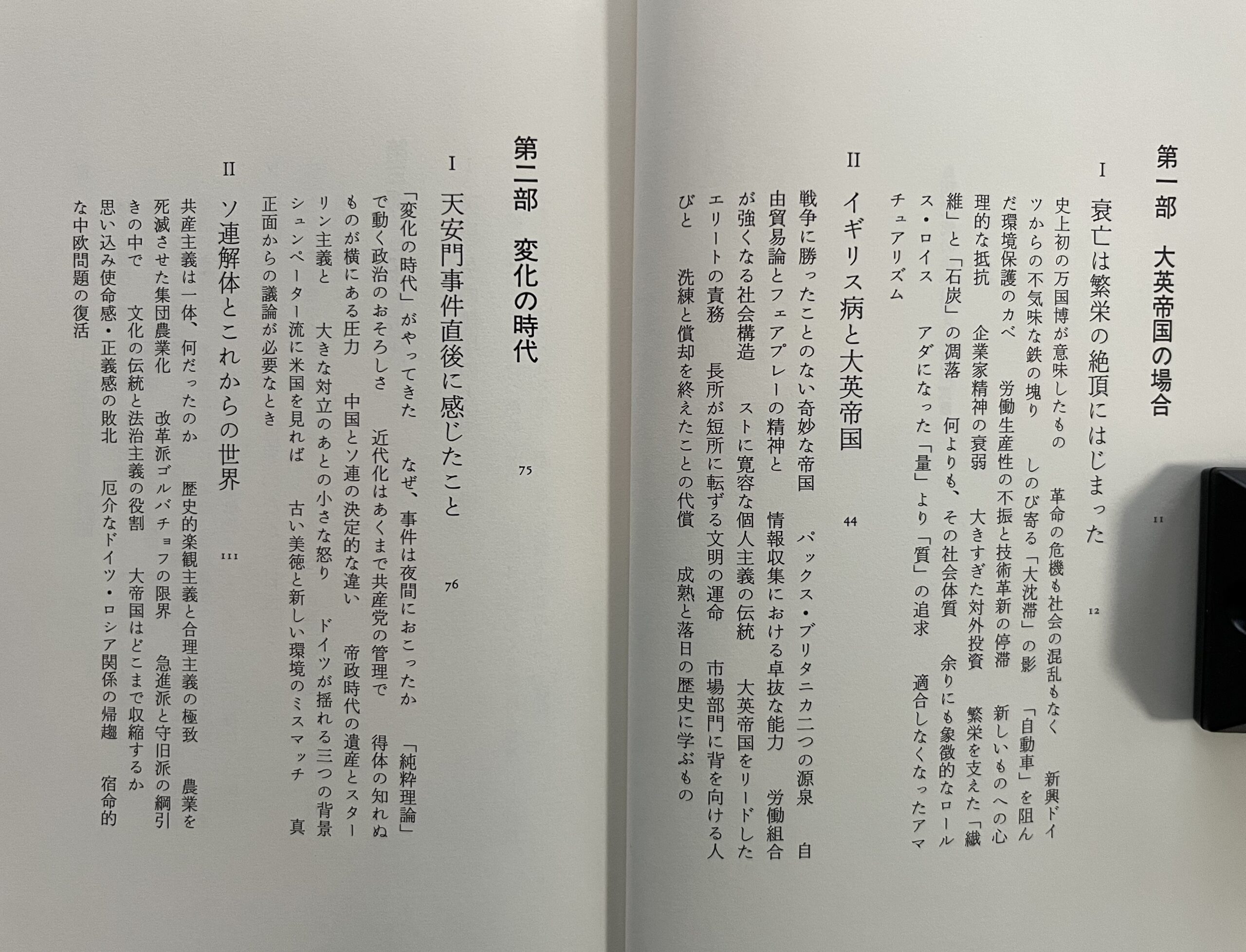 目次を撮影したもの①