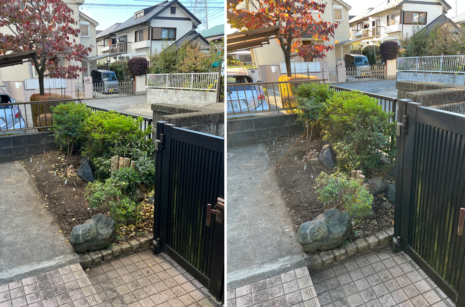 このビフォーアフターは分かりやすい。左側でも景色を一変させたが、更に今回の右側では、ほとんど頭部しか見えなくなっている。