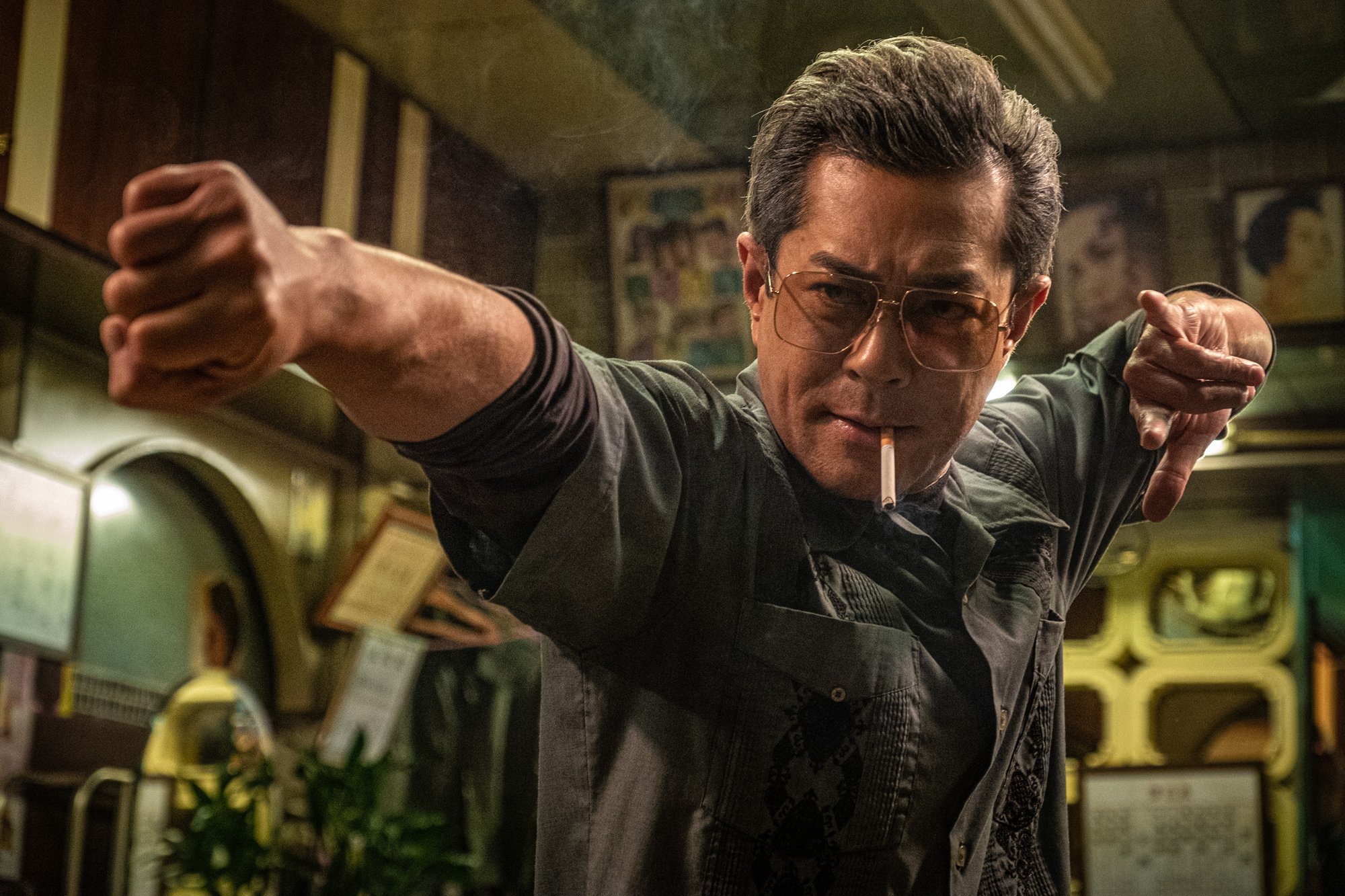 映画の中の1シーンから。龍兄の雄姿。